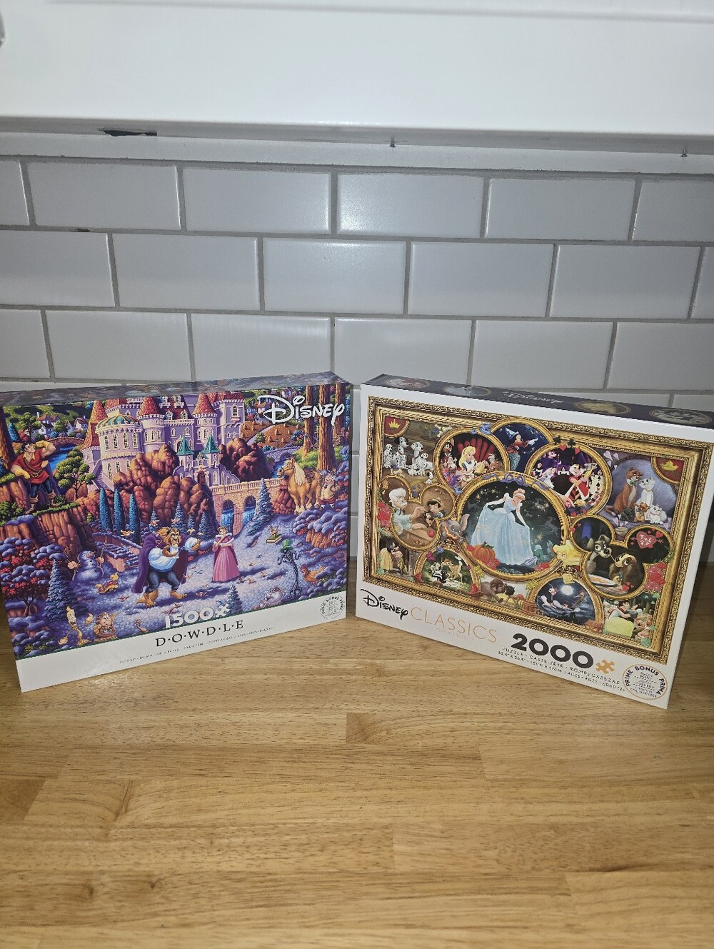 New Ceaco Disney Classic & Dowdle Beauty & The Beast Puzzle Set - 1500 & 2000 pc